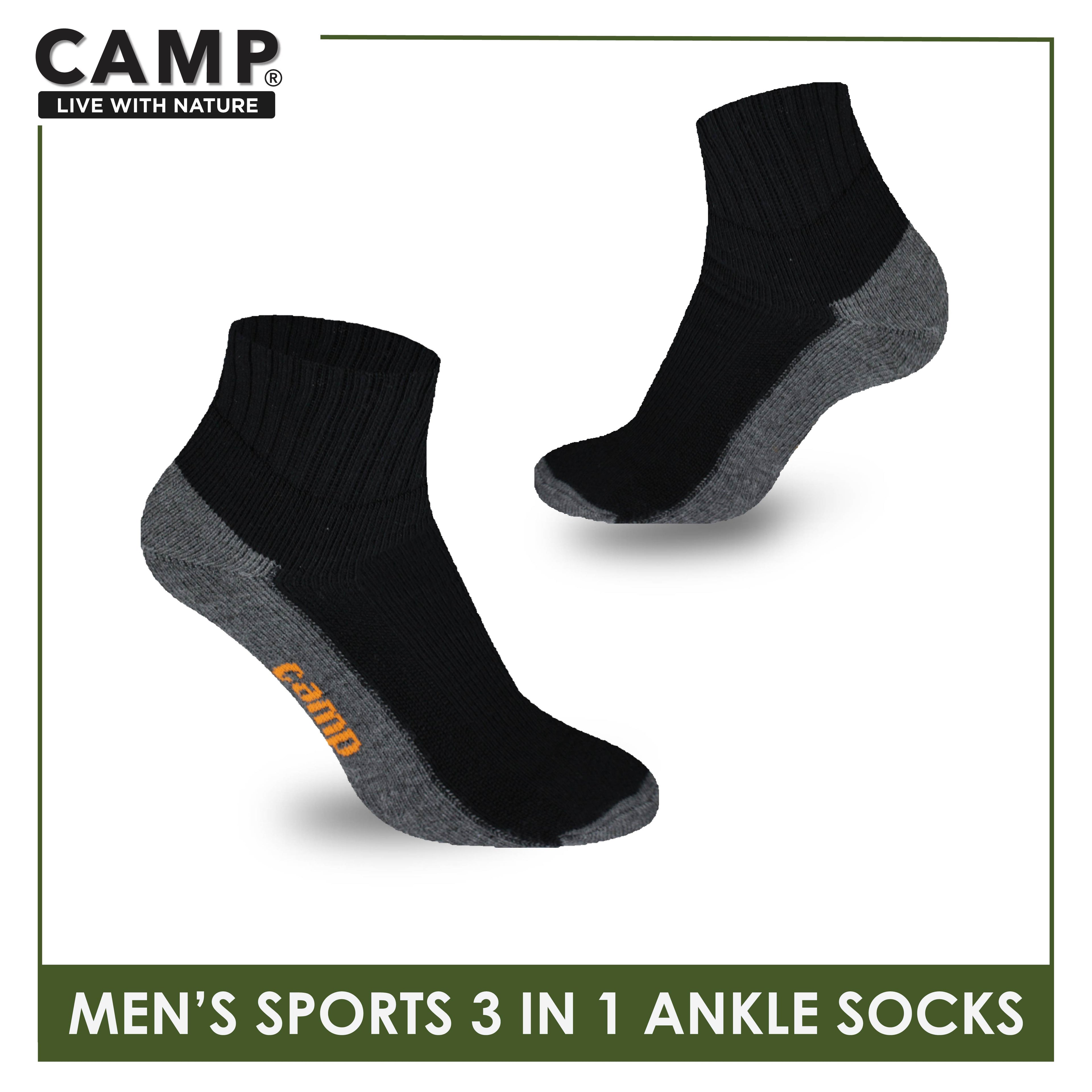 Camp Men's Cotton Thick Sports Ankle Socks 3 pairs in a pack CMS5