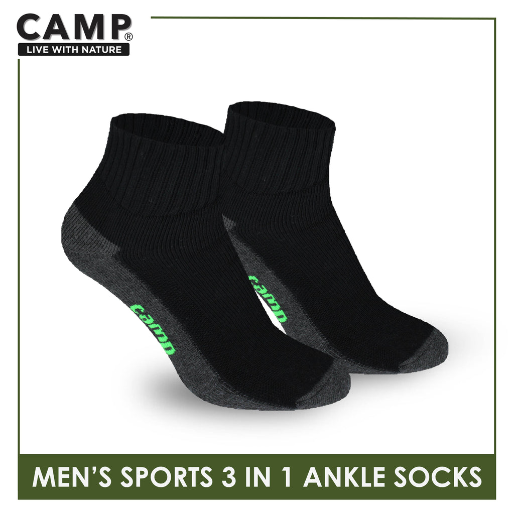 Camp Men's Cotton Thick Sports Ankle Socks 3 pairs in a pack CMS5