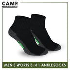 Camp Men's Cotton Thick Sports Ankle Socks 3 pairs in a pack CMS5