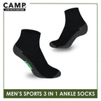 Camp Men's Cotton Thick Sports Ankle Socks 3 pairs in a pack CMS5