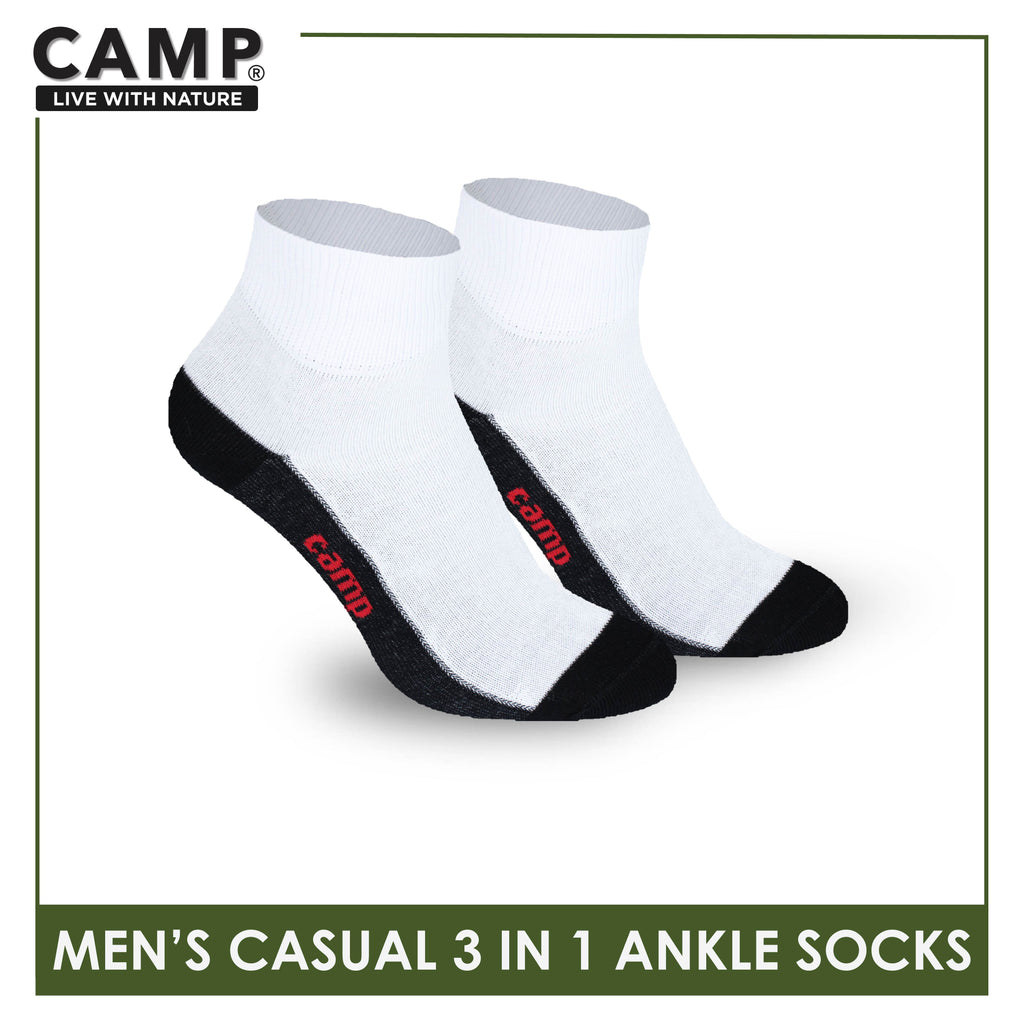 Camp Men's Cotton Lite Thin Casual Ankle Socks 3 pairs in a pack CMC5