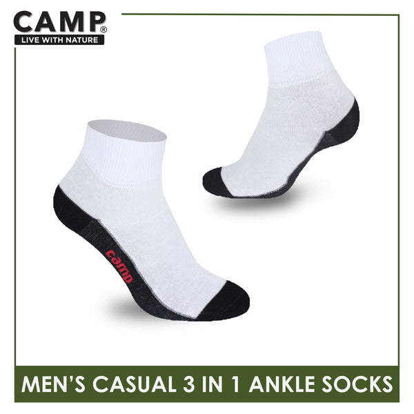 Camp Men's Cotton Lite Casual Ankle Socks 3 pairs in a pack CMC5