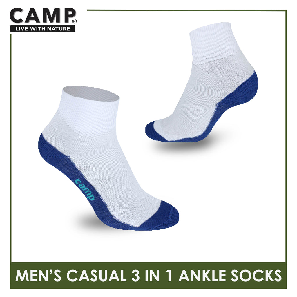 Camp Men's Cotton Lite Thin Casual Ankle Socks 3 pairs in a pack CMC5