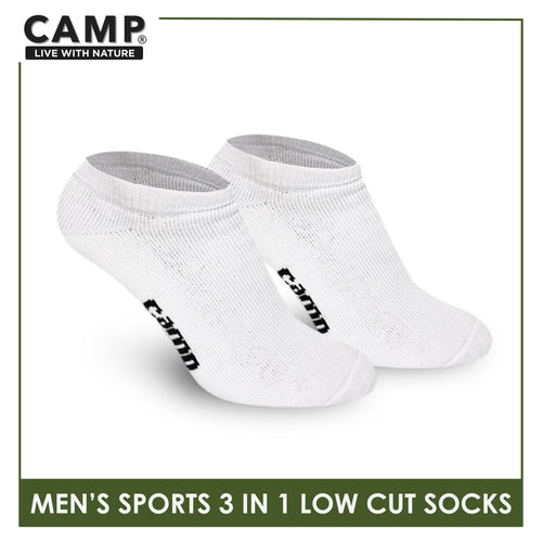 Camp Men's Cotton Thick Sports Low Cut Socks 3 pairs in a pack CMS0