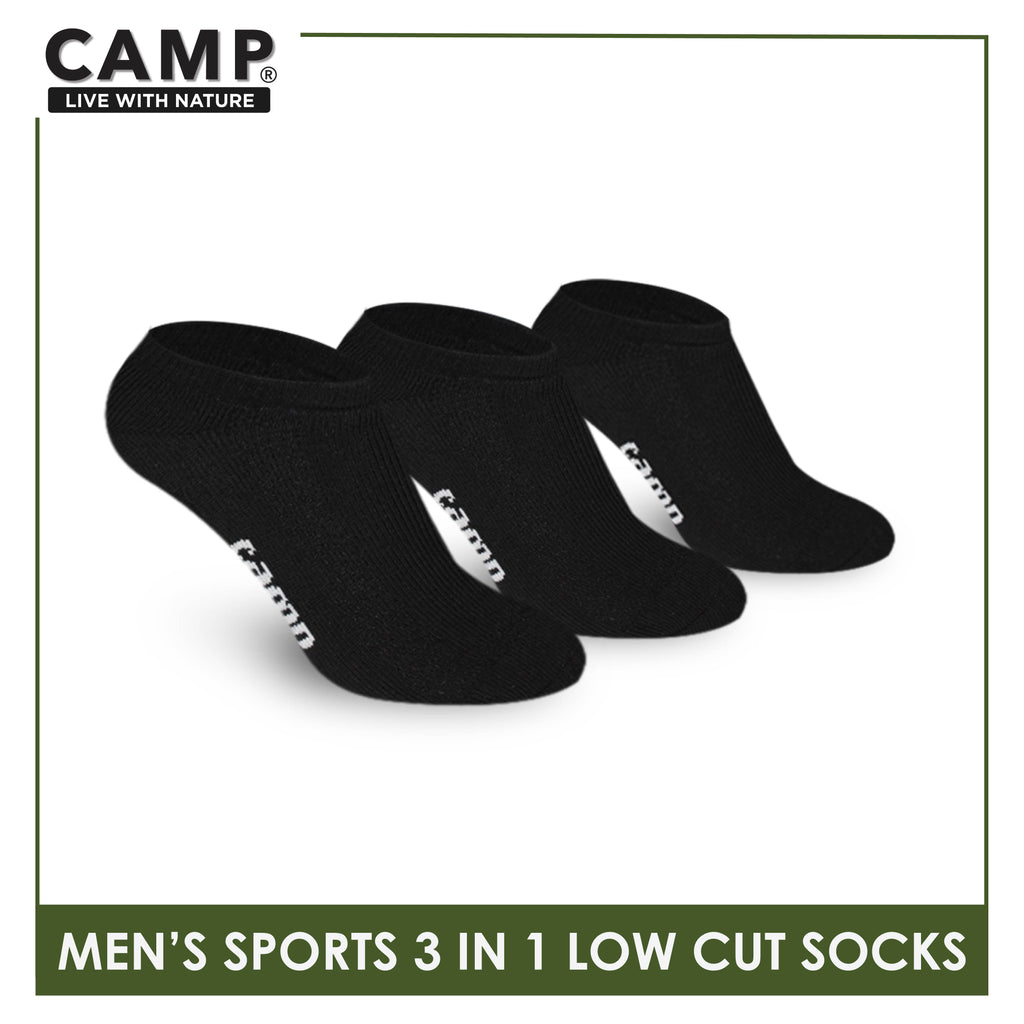 Camp Men's Cotton Thick Sports Low Cut Socks 3 pairs in a pack CMS0