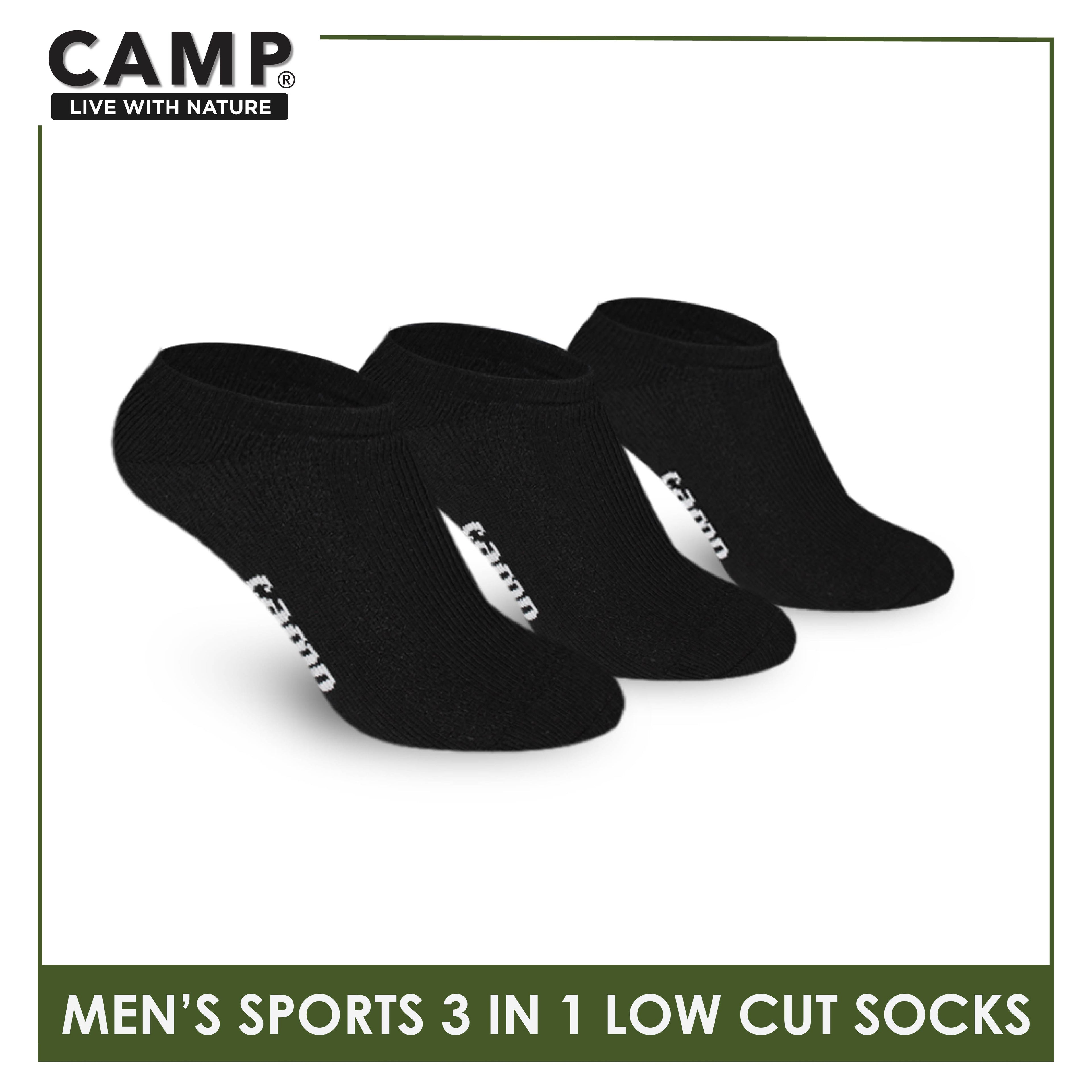Camp Men's Cotton Thick Sports Low Cut Socks 3 pairs in a pack CMS0