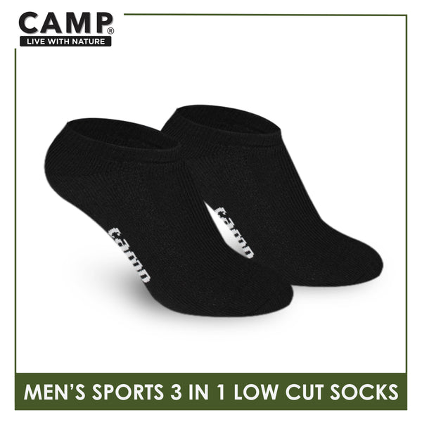 Camp Men's Cotton Thick Sports Low Cut Socks 3 pairs in a pack CMS0