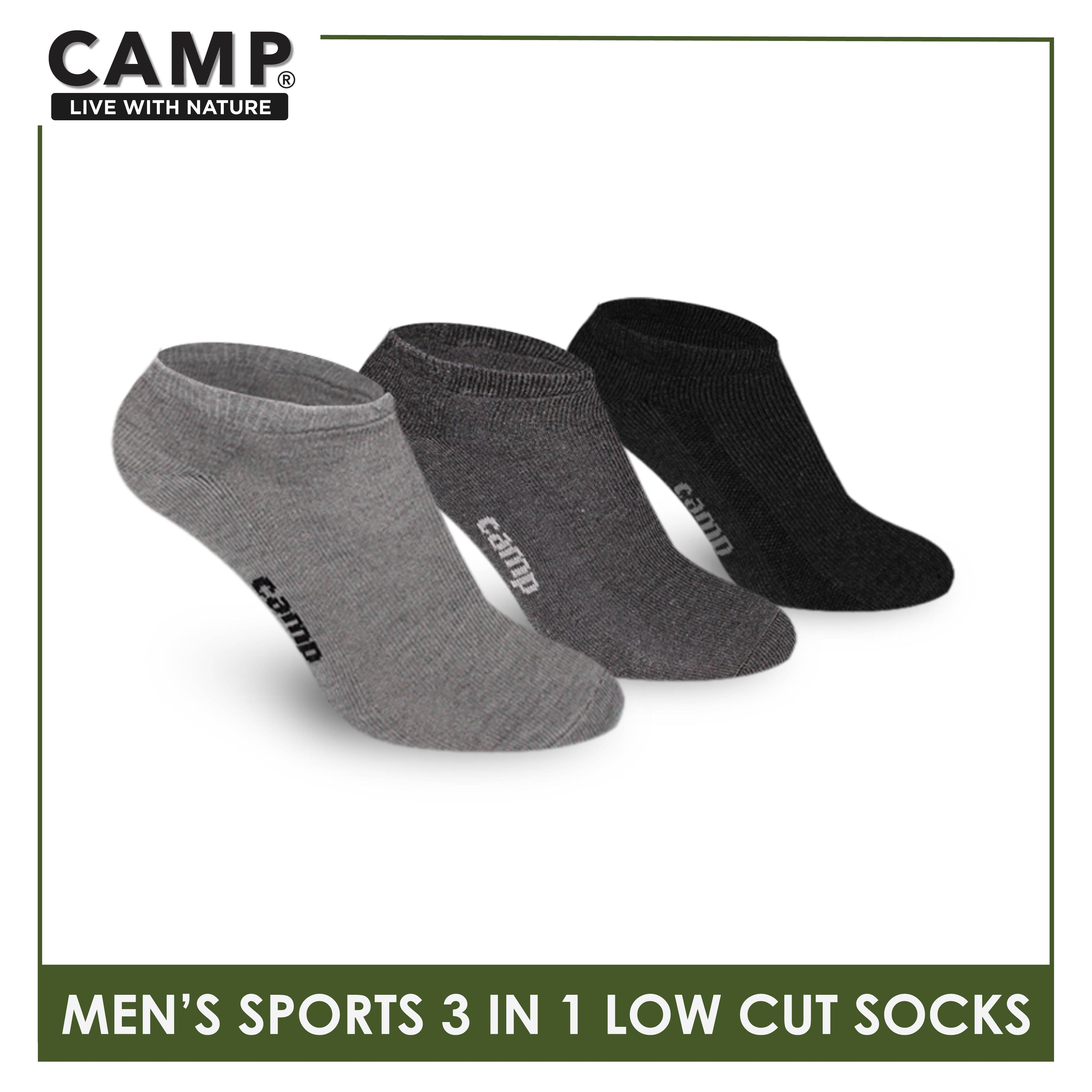Camp Men's Cotton Thick Sports Low Cut Socks 3 pairs in a pack CMS0