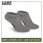 Camp Men's Cotton Thick Sports Low Cut Socks 3 pairs in a pack CMS0