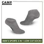 Camp Men's Cotton Thick Sports Low Cut Socks 3 pairs in a pack CMS0