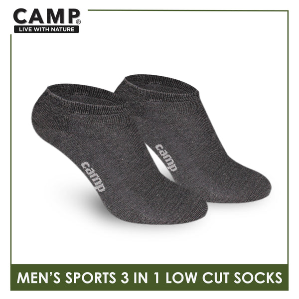 Camp Men's Cotton Thick Sports Low Cut Socks 3 pairs in a pack CMS0