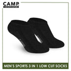 Camp Men's Cotton Thick Sports Low Cut Socks 3 pairs in a pack CMS0
