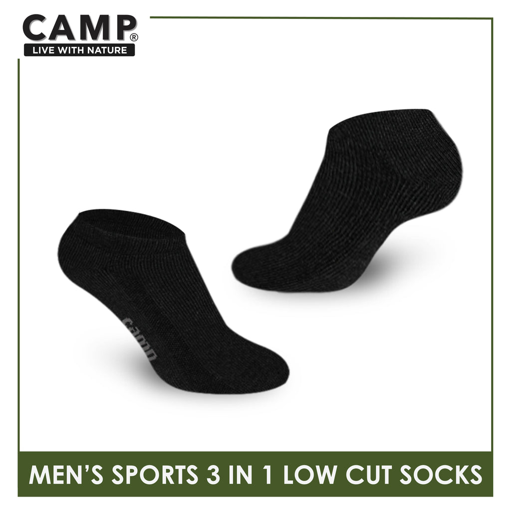 Camp Men's Cotton Thick Sports Low Cut Socks 3 pairs in a pack CMS0