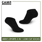 Camp Men's Cotton Thick Sports Low Cut Socks 3 pairs in a pack CMS0