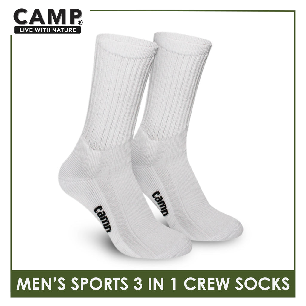 Camp Men's Cotton Thick Sports Crew Socks 3 pairs in a pack CMS3