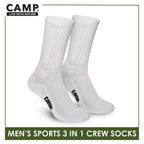 Camp Men's Cotton Thick Sports Crew Socks 3 pairs in a pack CMS3