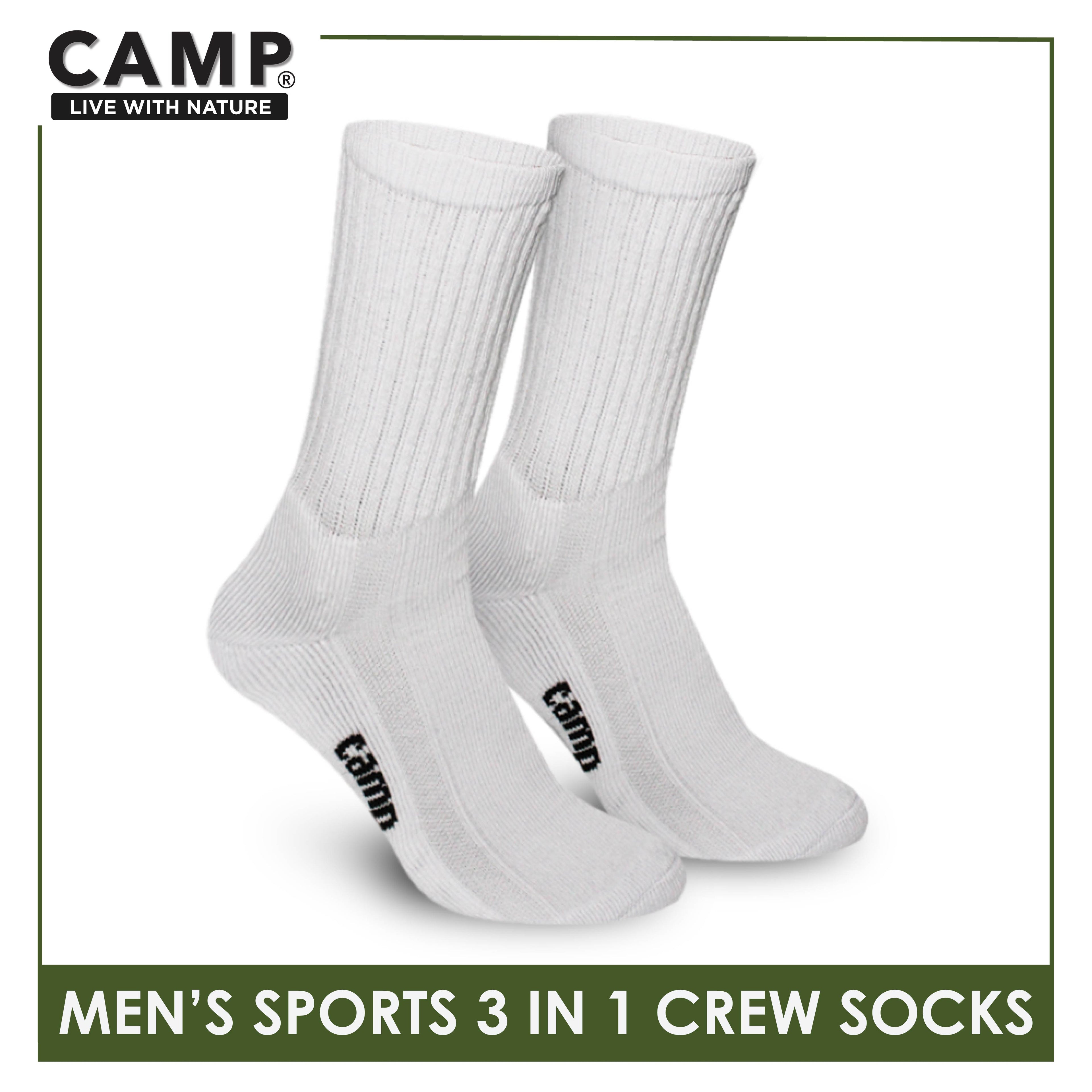 Camp Men's Cotton Thick Sports Crew Socks 3 pairs in a pack CMS3