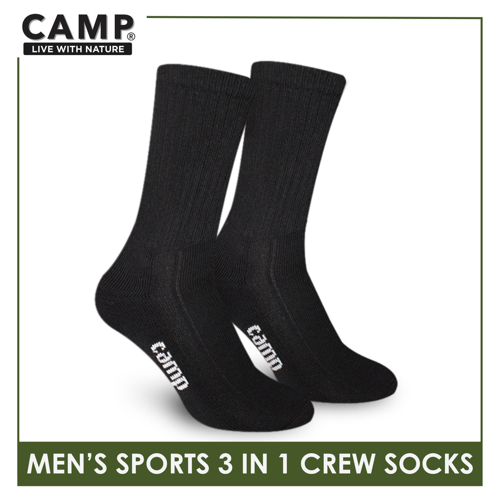 Camp Men's Cotton Thick Sports Crew Socks 3 pairs in a pack CMS3
