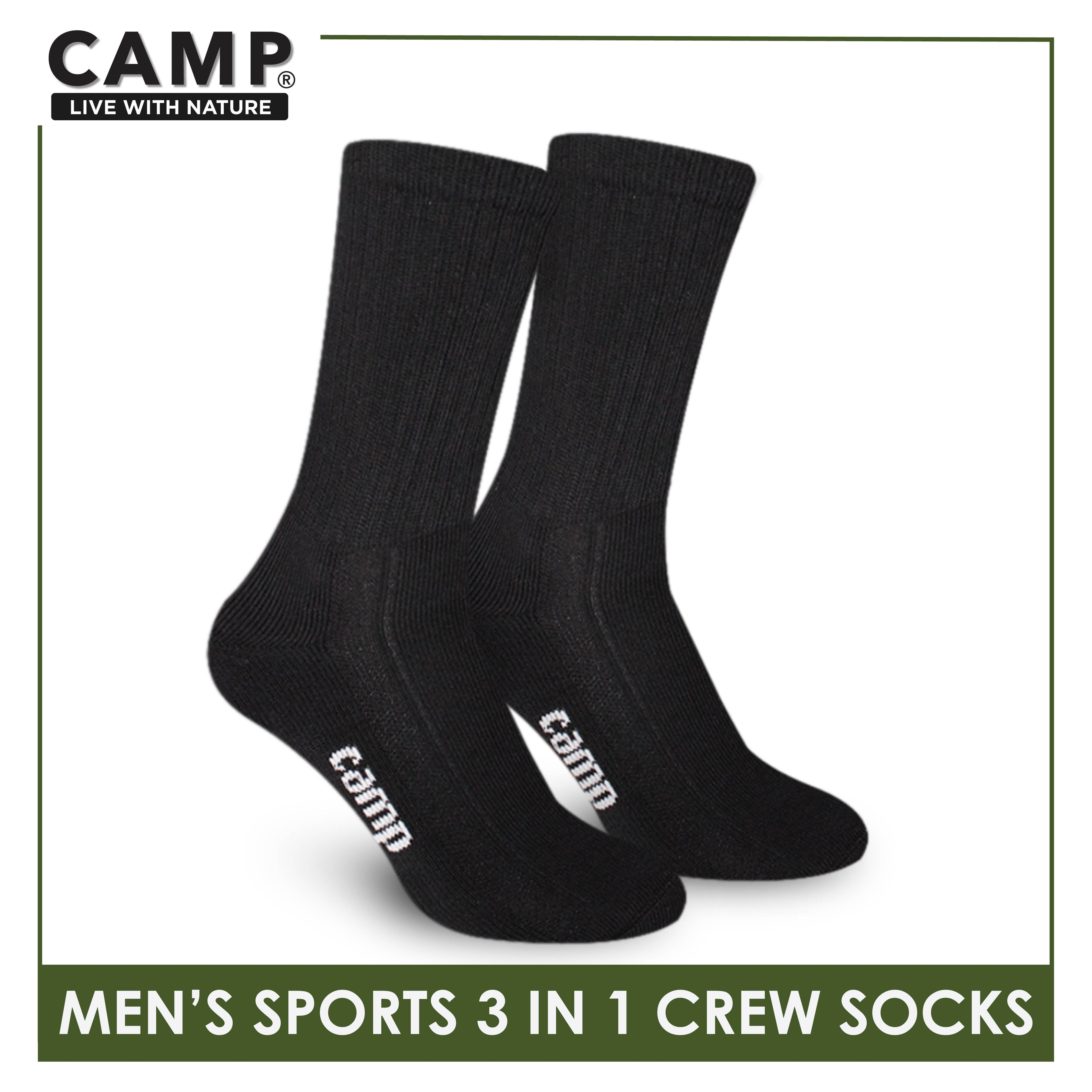 Camp Men's Cotton Thick Sports Crew Socks 3 pairs in a pack CMS3