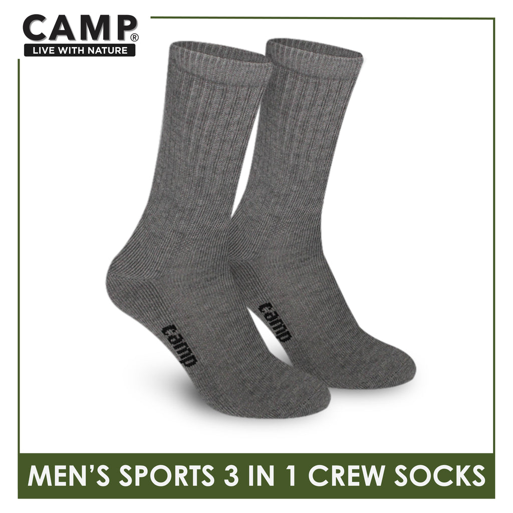 Camp Men's Cotton Thick Sports Crew Socks 3 pairs in a pack CMS3