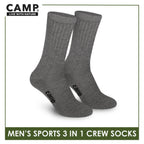 Camp Men's Cotton Thick Sports Crew Socks 3 pairs in a pack CMS3