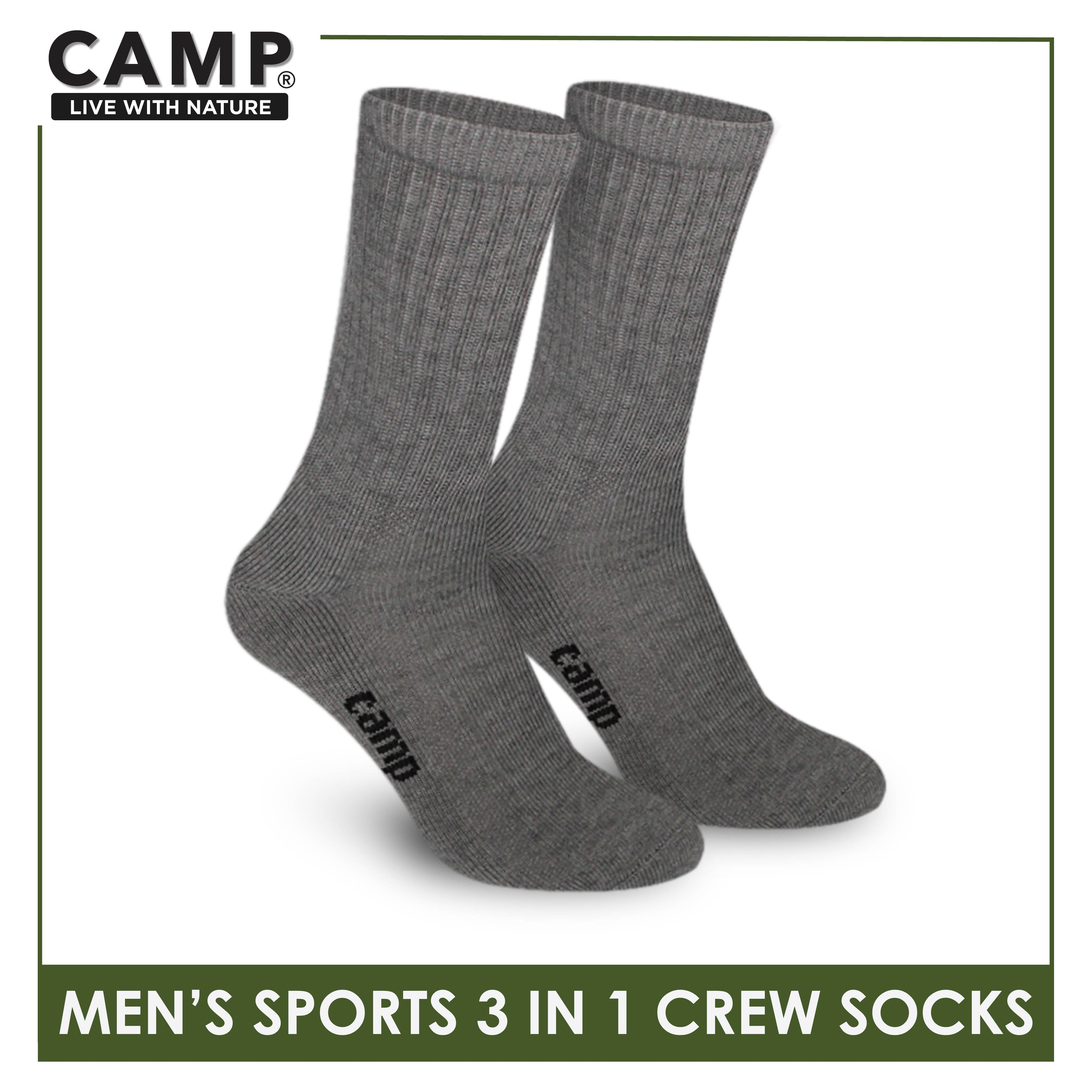 Camp Men's Cotton Thick Sports Crew Socks 3 pairs in a pack CMS3