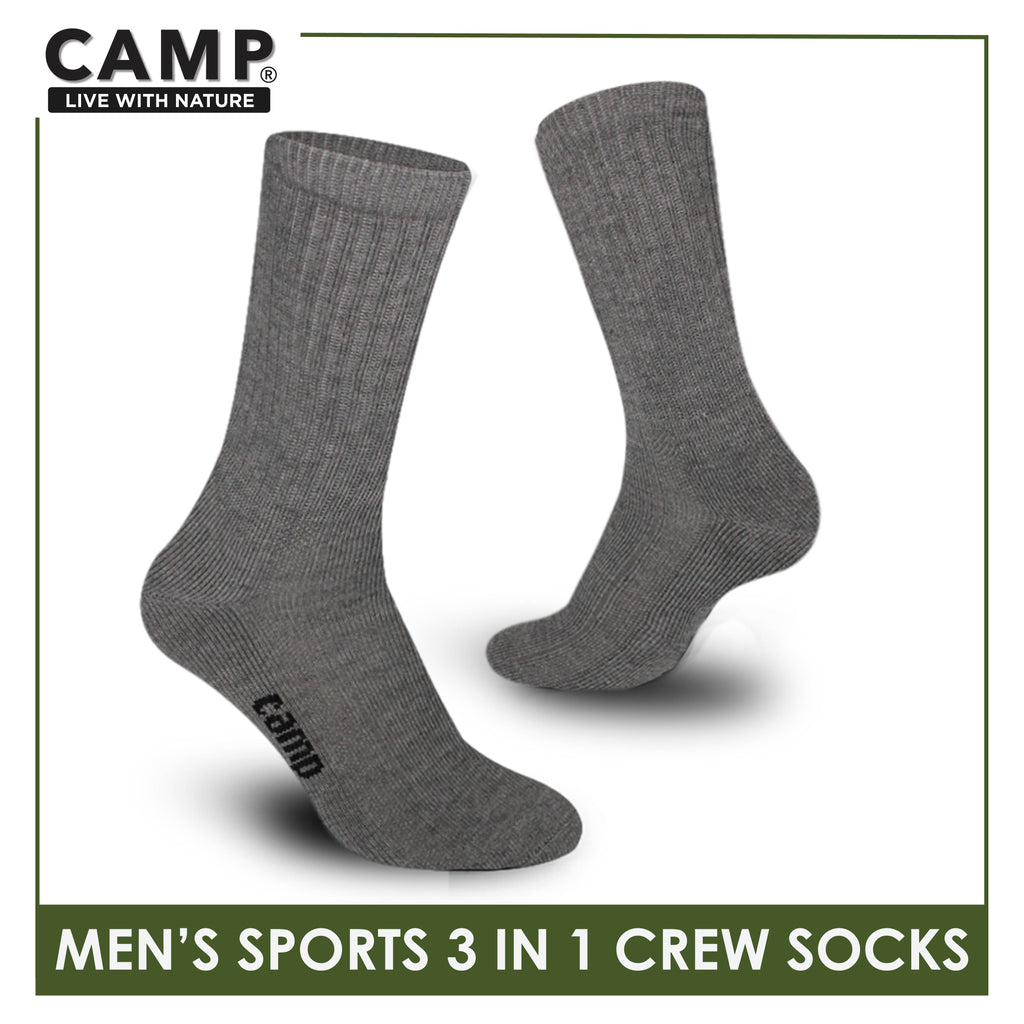 Camp Men's Cotton Thick Sports Crew Socks 3 pairs in a pack CMS3
