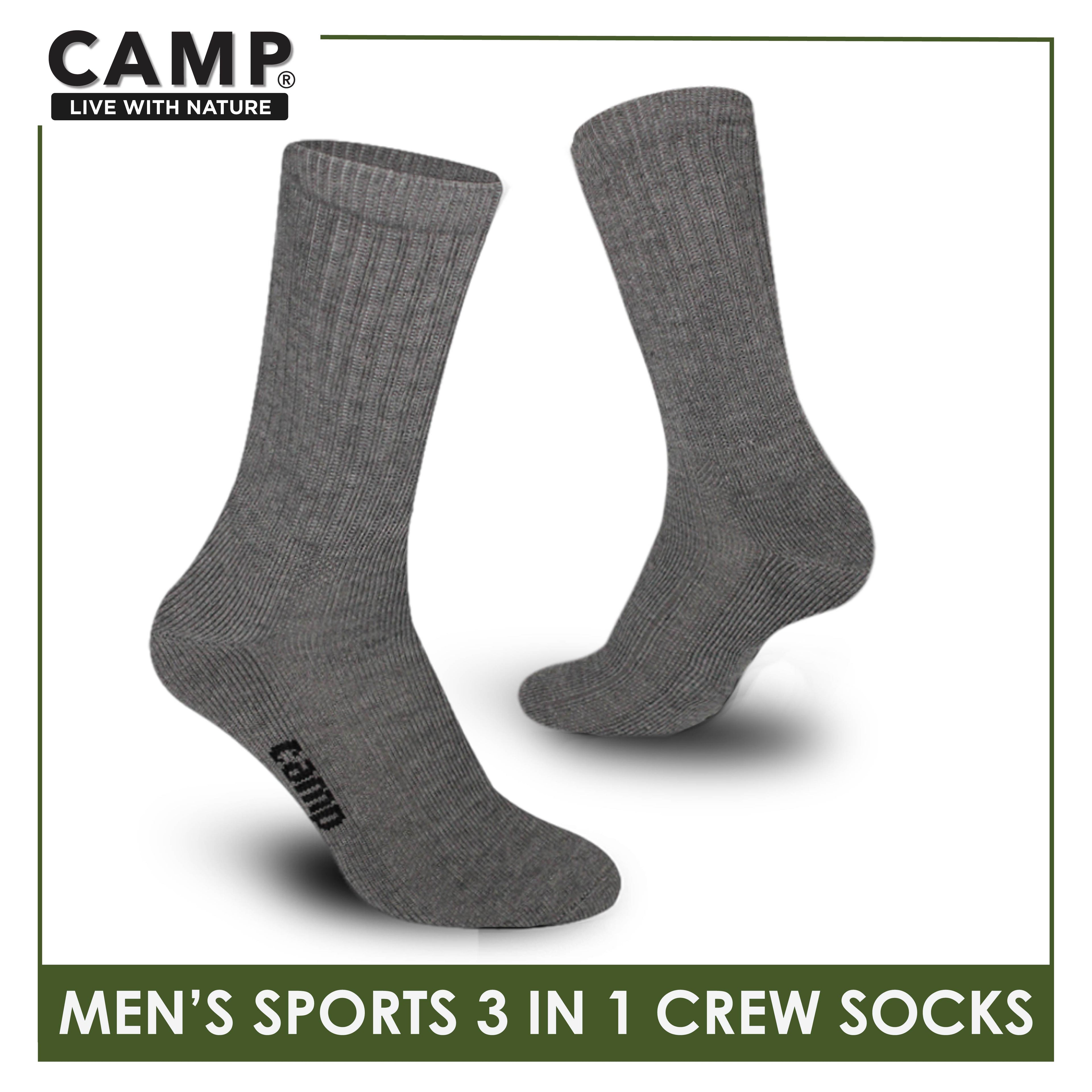 Camp Men's Cotton Thick Sports Crew Socks 3 pairs in a pack CMS3