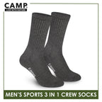 Camp Men's Cotton Thick Sports Crew Socks 3 pairs in a pack CMS3