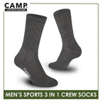 Camp Men's Cotton Thick Sports Crew Socks 3 pairs in a pack CMS3