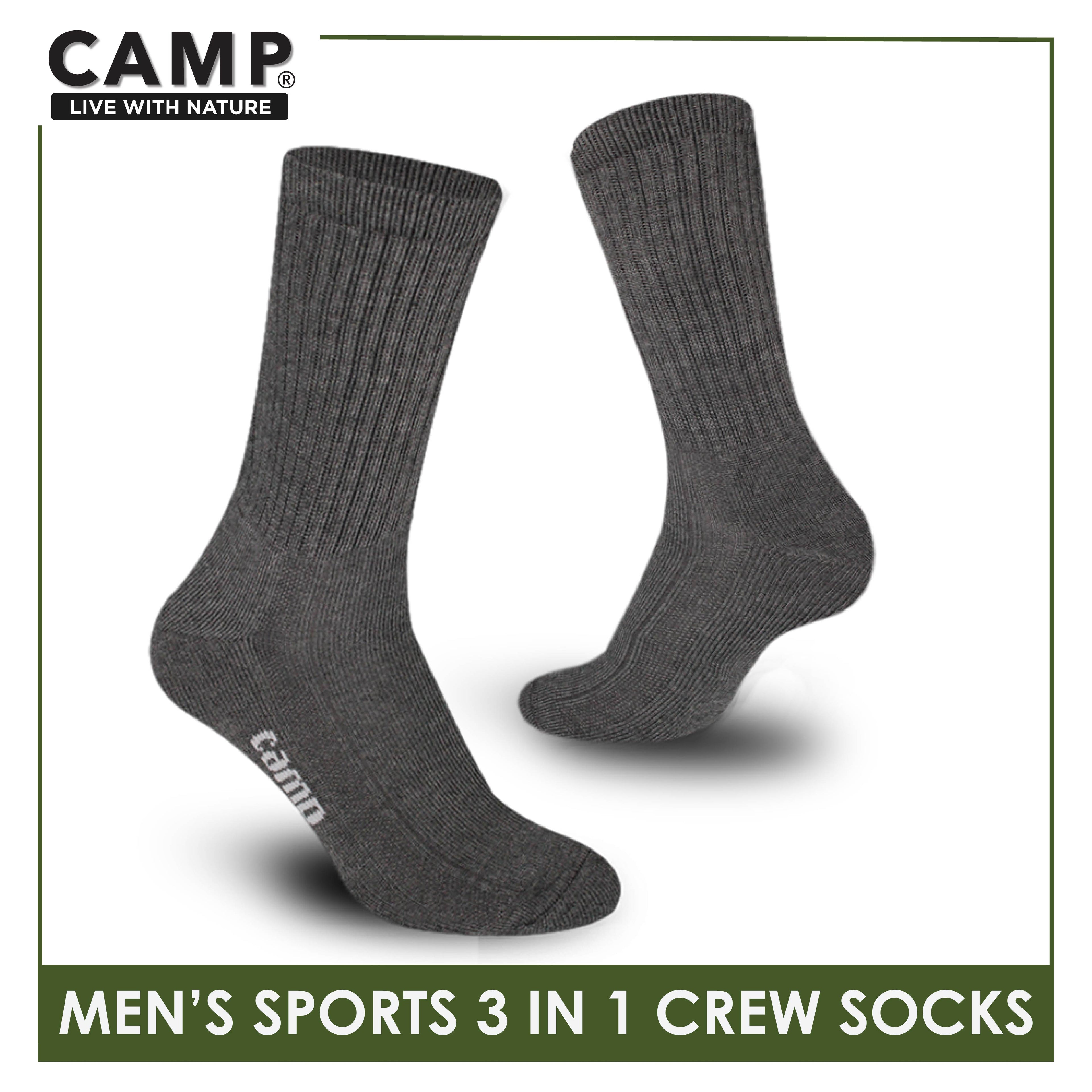 Camp Men's Cotton Thick Sports Crew Socks 3 pairs in a pack CMS3