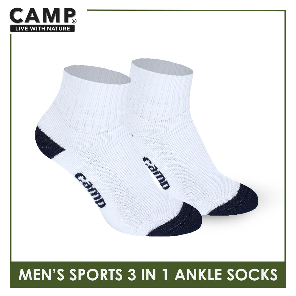 Camp Men's Cotton Thick Sports Ankle Socks 3 pairs in a pack CMS4