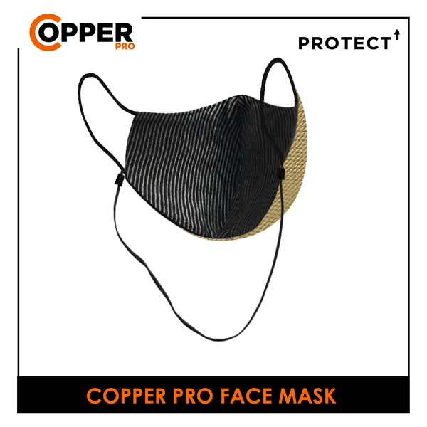 Burlington Men's Antimicrobial Double Protection Copper Pro Face Mask 1 piece CPBMMASK2
