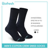 Biofresh Men's Antimicrobial Cotton Non-Mark Crew Dress Socks 1 pair RMDK1806