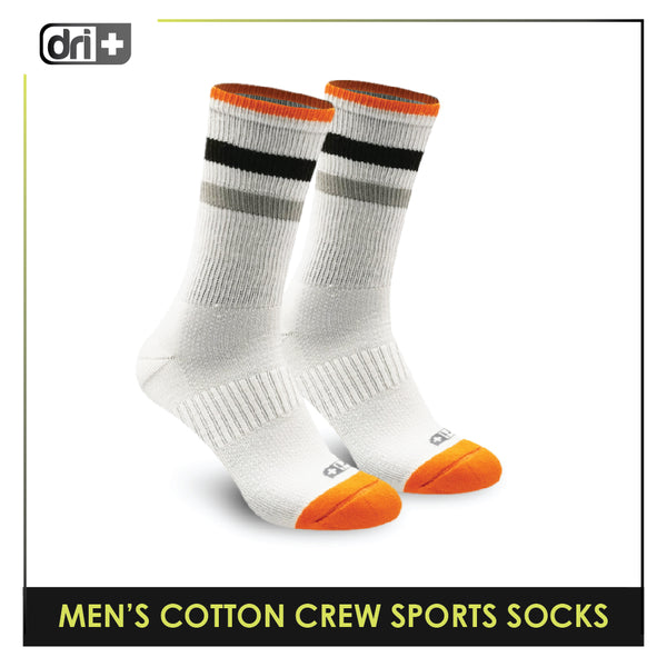 Dri Plus DMB0401 Men's Cotton Crew Sports Socks 1 pair (4828797272169)