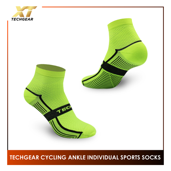 Burlington Men's Techgear Traction Cycling Thick Sports Ankle Socks 1 pair TGMB1402