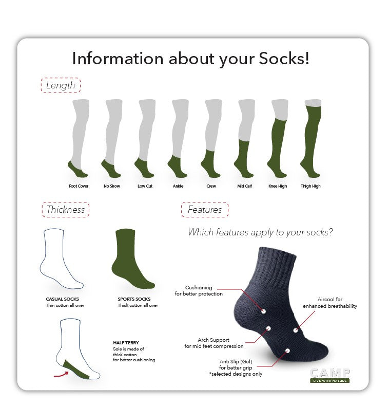 Camp Men's Cotton Lite Thin Casual Ankle Socks 3 pairs in a pack CMC5