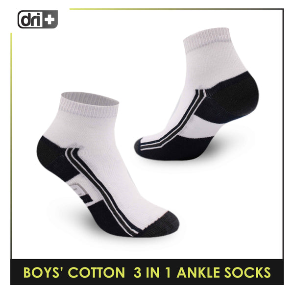 Dri Plus Boys Children Casual Lite Ankle Socks 3 pairs in a pack DBCG16