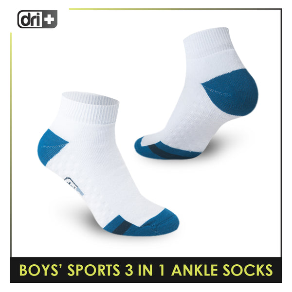 Dri Plus Boys' Children Thick Sports Ankle Socks 3 pairs in a pack DBSG16