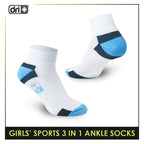 Dri Plus Girls' Children Thick Sports Ankle Socks 3 pairs in a pack DGSG6