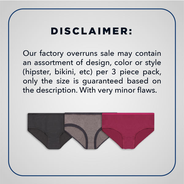 Biofresh Ladies' OVERRUNS Antimicrobial Panty 3 pieces in a pack ULPQ1 (6671318286441)