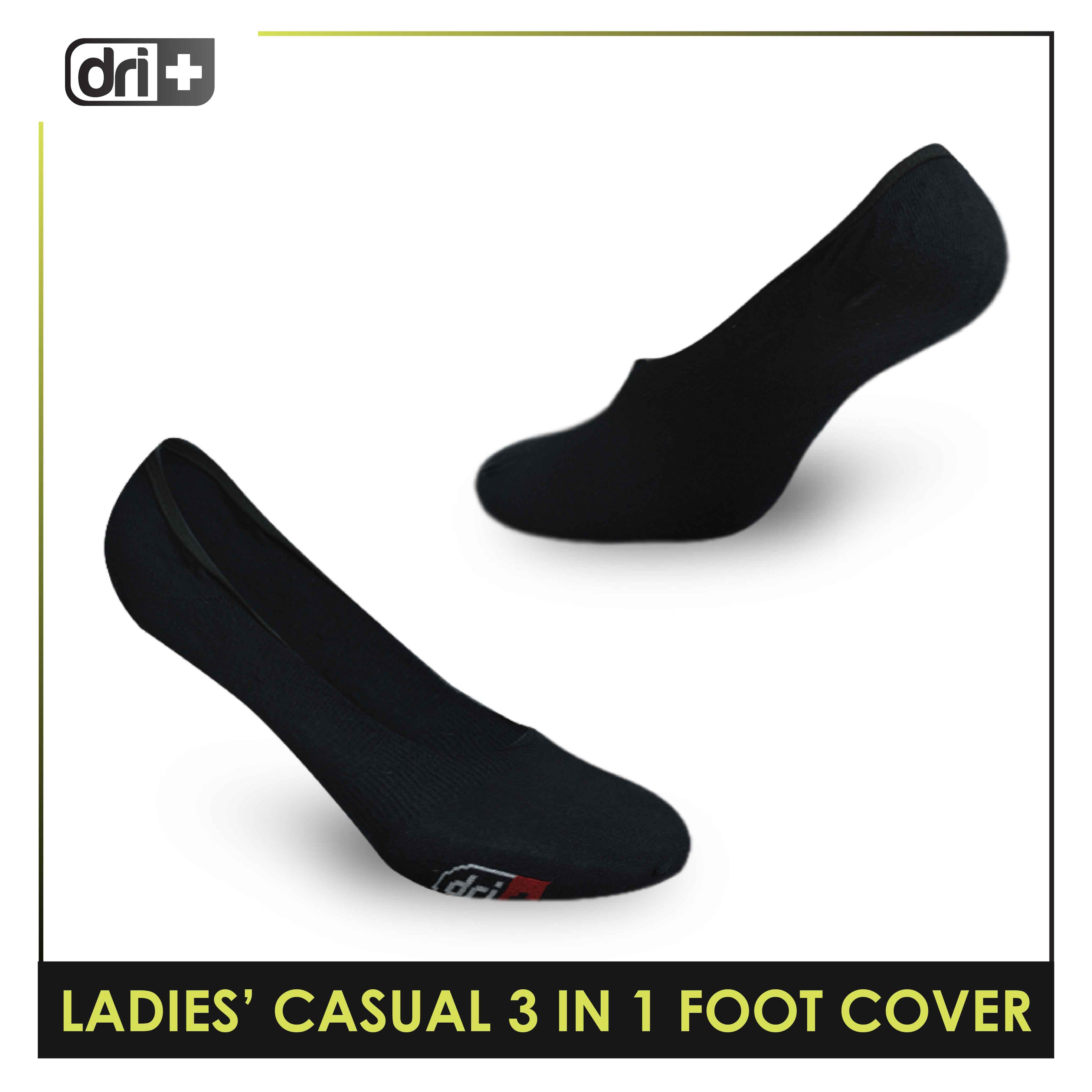 Dri Plus Ladies' Lite Thin Casual Foot Cover Socks 3 pairs in a pack DLCFG2