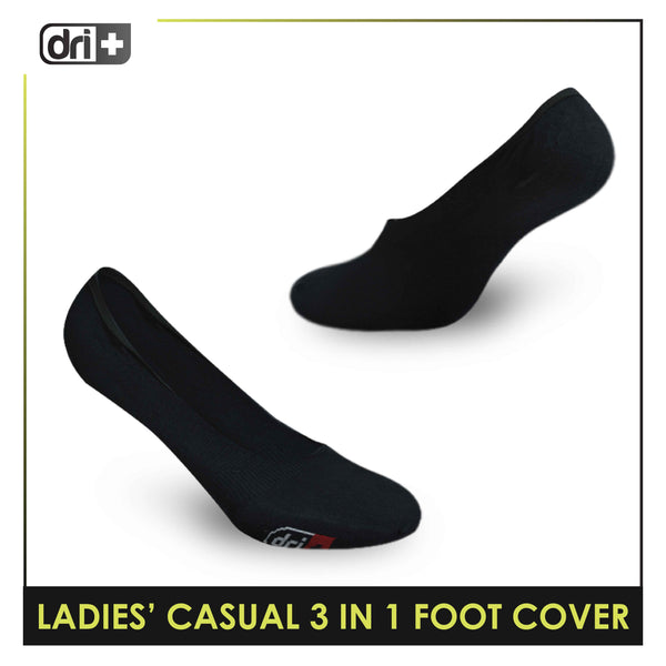 Dri Plus Ladies' Lite Casual Foot Cover Socks 3 pairs in a pack DLCFG2