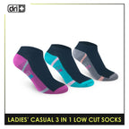 Dri Plus Ladies' Lite Thin Casual Low Cut Socks 3 pairs in a pack DLCKG30