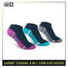 Dri Plus Ladies' Lite Casual Low Cut Socks 3 pairs in a pack DLCKG30