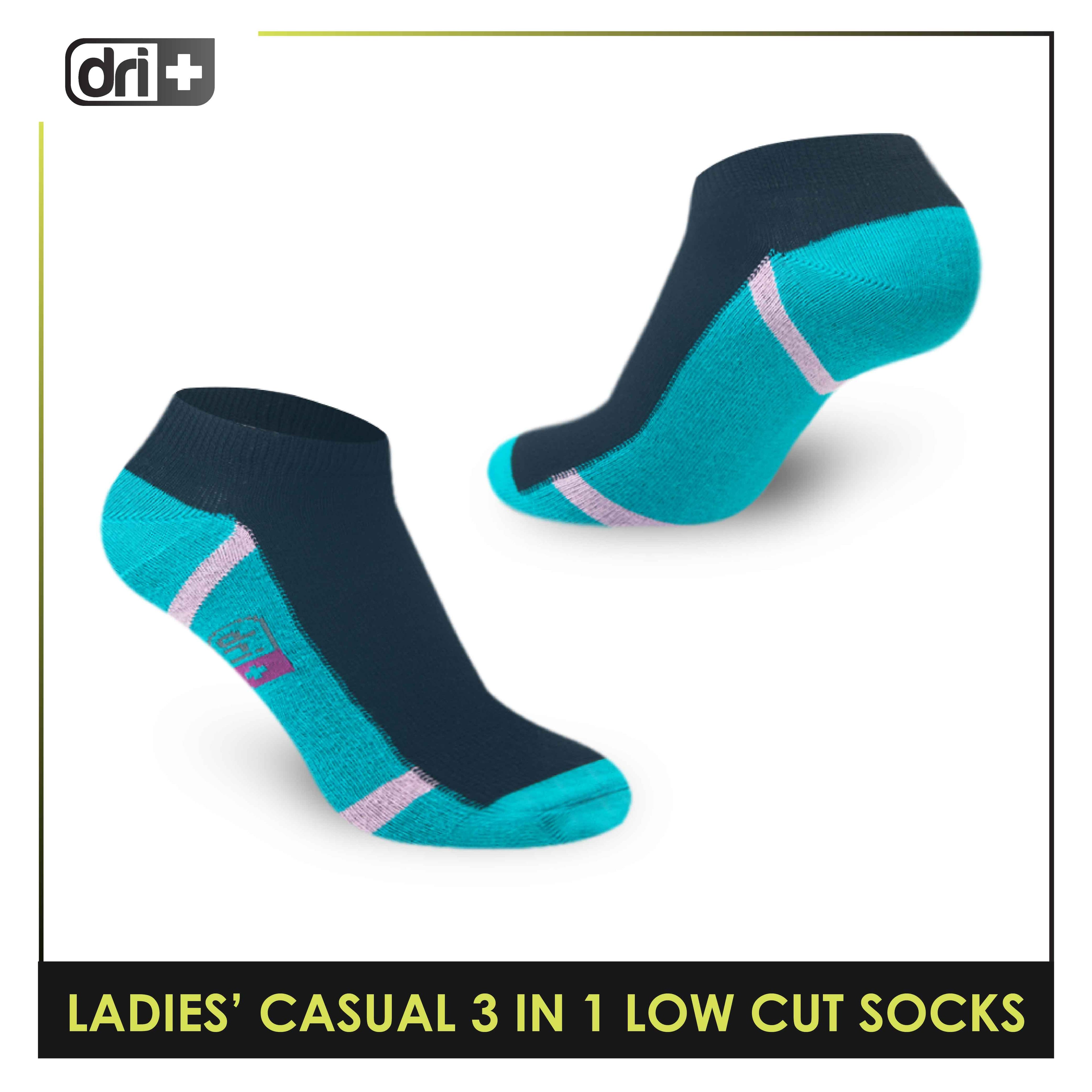 Dri Plus Ladies' Lite Thin Casual Low Cut Socks 3 pairs in a pack DLCKG30