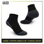 Dri Plus Ladies’ Lite Thin Casual Ankle Socks 3 pairs in a pack DLCKG31