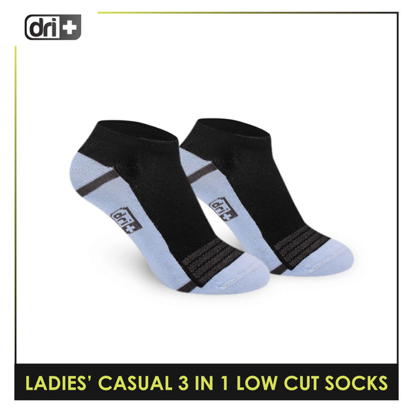 Dri Plus Ladies' Lite Casual Low Cut Socks 3 pairs in a pack DLCKG32
