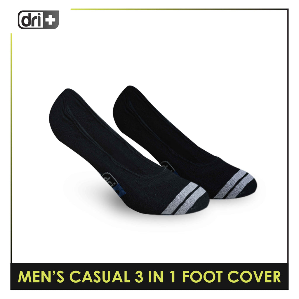 Dri Plus Men's Lite Thin Casual Foot Cover Socks 3 pairs in a pack DMCFG3