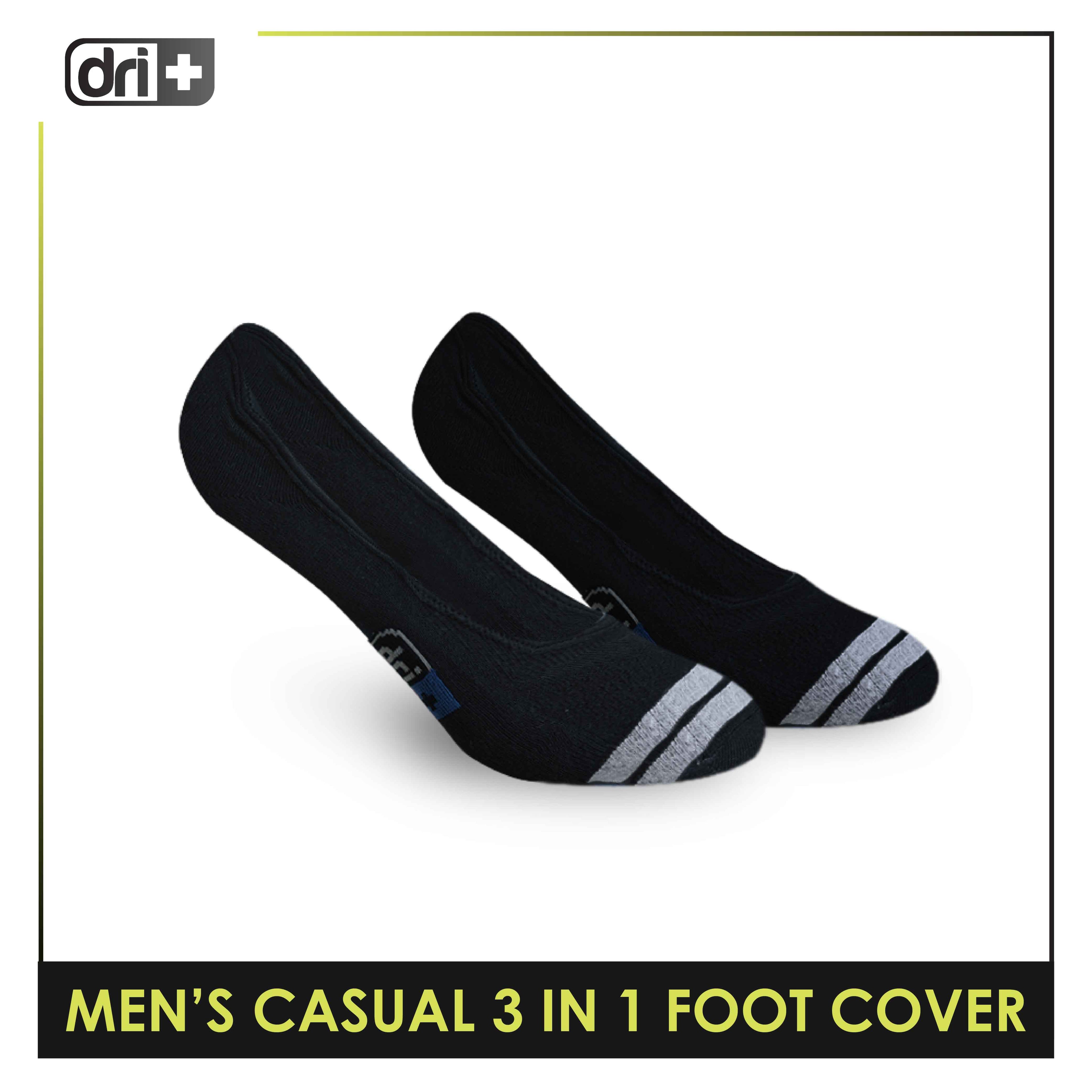 Dri Plus Men's Lite Thin Casual Foot Cover Socks 3 pairs in a pack DMCFG3